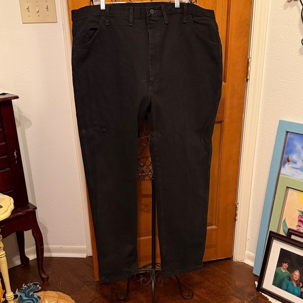 😎😎😎3 for 12$😎😎😎Rustler Brand Men's Black Jeans-46x30